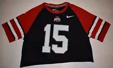 Ohio State Buckeyes Ezekiel Elliott #15 Nike T-Shirt Crop Top Cut Size Medium