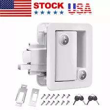 RV Entry Door Lock Handle Knob w/ Deadbolt Camper Travel Trailer Latch Key New