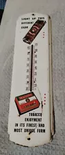 Original Vintage Parodi Cigars Advertising Metal Thermometer, 17x5 Inches