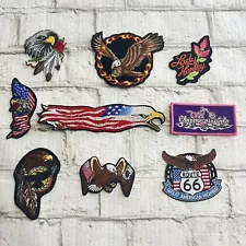 Vintage Lot of 9 Eagles Harley Davidson Motorcycle Patches