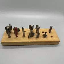 Lot Of (11) Eleven Used Miscellaneous Router Bits.