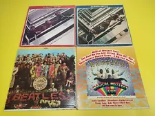 BEATLES LP COVERS ONLY LOT OF 4 :Sgt Pepper's Mystery Tour Red Album Blue Album