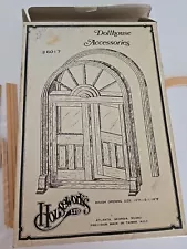 Vintage Houseworks Double French Victorian Moveable Double Door 1:12 #6017 10x6"