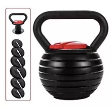 New Adjustable Kettlebell with 7 Weight Levels from 10-40 lbs.