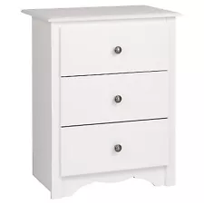 Monterey 3 Drawer Nightstand - White - Prepac