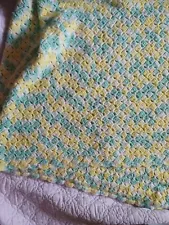 vintage crochet blanket queen size 68in×97in