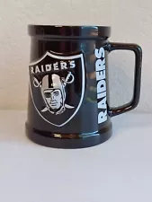 NFL RAIDERS Heavy Tankard Style Ceramic Mug 3D Sculpted Logo ~ Preowned