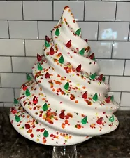 Vintage Ceramic Confetti Swirl Christmas Tree, Possibly Atlantic??