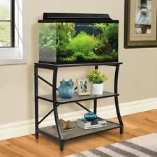 Aquatic Fundamentals 29/37 Gallon Metal/Wood,Aquarium Stand,Console Table,31"x15