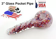 3" Unicorn Tobacco Glass Pocket Hand Pipe Twisted Body Pipes