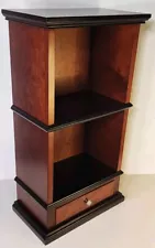 VTG Bombay Company 2-Tier Bookcase / Nightstand w/ Drawer, Mahogany/Cherry, B