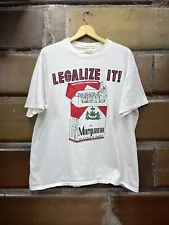 Vintage Legalize It 1995 420 Marijuana RARE T-Shirt XL Hanes Men’s