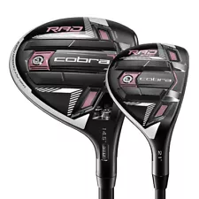 New Lady Cobra King RadSpeed Black/Pink 4 Hybrid & 3 Wood Set Women Retail: $450