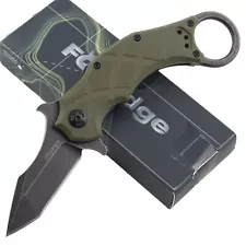 Fox Edge Emerson Wave System Ball Bearing Claw Karambit Folding Knife Green G10