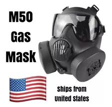 M50 Double fan Gas Mask For Airsoft Hunting Cosplay Leisure Display