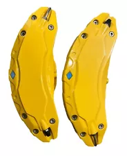 2 Pcs 19in 20in Disc Brake Caliper Covers For Aluminium Alloy NF9 Yellow Front