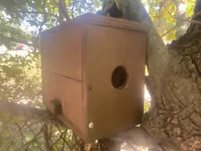 Squirrel House - Very Sturdy Outdoor Wooden Chipmunk Nesting Box To Gather Nuts