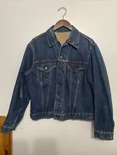 VINTAGE LEVI'S DENIM TRUCKER JACKET MEN'S 44 70505-0217 USA Button 525