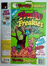 Rare vintage 1970s Fruity Freakies cereal box kids food package -- COMPLETE EX++