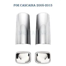 Chrome Door Mirror&Hood Mirror Cover for Freightliner Cascadia 2008-2015 LH&RH