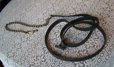 Solid Brass Show Halter or Stud Breeding 8' Lead with Chain for Stallion Horses