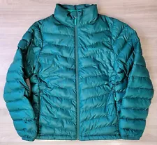 Marmot Puffer Jacket Mens L Green Zeus 700 Fill Down Full Zip Outdoor Gorpcore