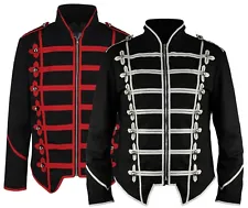 Men's Goth Military Parade Jacket - MCR Marching Band Long Sleeve Drummer Coat