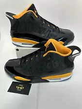 Nike Mens Air Jordan Dub Zero Black Yellow 311046-017 Mens Size 13 No Lid