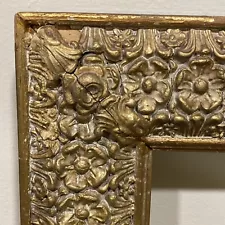 Large Vintage Antique Gilded Gold Picture Frame Gilt Wood and Gesso fits 30"x40"