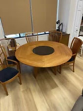 Danish Inspirations Round Teak Table And 6 Chairs