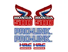 Decal set for 1986 Honda CR500 motorcycle, shrouds, fenders & swingarm CR 500