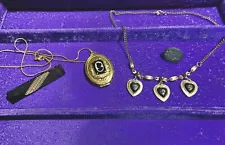 Vintage Mourning Jewelry Lot