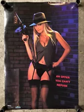 Sexy Girl Blonde "Offer Cant Refuse" Pin Up 22x32 Poster 1987 Starmakers NEW NOS