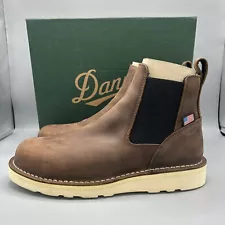 DANNER Men's BULL RUN CHELSEA 6" BROWN WORK BOOTS Pull On 15481 Size 11 EE