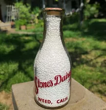 ðð¼ Stone's Dairy, Milk Bottle Quart, Weed CA, Store Bottle, VERY RARE ðð¼