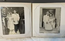 Vintage 1950s Wedding Album With Wedding Invitation - READ