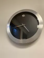 Movado Wall Clock - Silver - Works Great