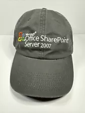 Microsoft Office Sharepoint Server 2007 Hat Adult Grey Baseball Cap Promo Rare