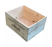 6 bt French Wine 1 (one) Crate Wood, Rustic Wedding Decor, Gift wood Box.