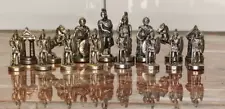 16 Metal Chess Pieces Hobbiy Toy Games Roman Greek Theme soldiers