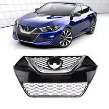 For Nissan Maxima 2016 2017 2018 Front Upper Grille Black Mesh with Chrome Color (For: 2016 Nissan Maxima SR)