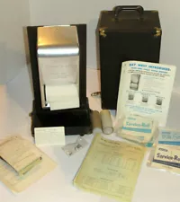 VTG 1970 SALESMAN SAMPLE DUBL-SERV INDUSTRIAL TOILET PAPER DISPENSER SALES KIT!