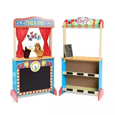 Deluxe Wooden Puppet Theater and Play Store