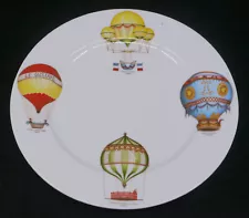 ANTIQUE HOT AIR BALLOON DECORATED PLATE, OPTIMA ENGLAND