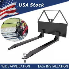 46'' inch Pallet Fork Attachment Tractor Skid Steer Quick Tach 2600 lbs Capacity