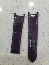 GENUINE Cartier PASHA WATCH STRAP BAND VIOLET ALLIGATOR LEATHER 21 mm x 17.80 mm