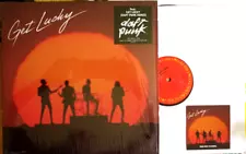 DAFT PUNK ft PHARRELL Get Lucky 10:31 EU 2013 REMIX 12" In Shrink DOWNLOAD Card