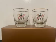 Two (2) Old Fitzgerald Bourbon Whiskey Lowball Rocks Glasses - Stitzel Weller