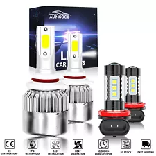 For Dodge Durango 2014 2015 - Combo 6000K White LED Headlights + Fog Light Bulbs (For: 2015 Dodge Durango)