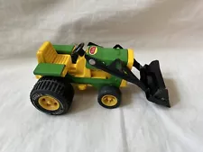 Vintage Green & Yellow Tonka small garden tractor with loader